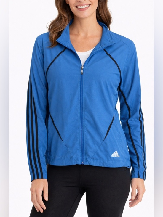 adidas Jackets & Blazers - Adidas Women’s Blue Lightweight Running Jacket Full Zip Athletic Windbreaker